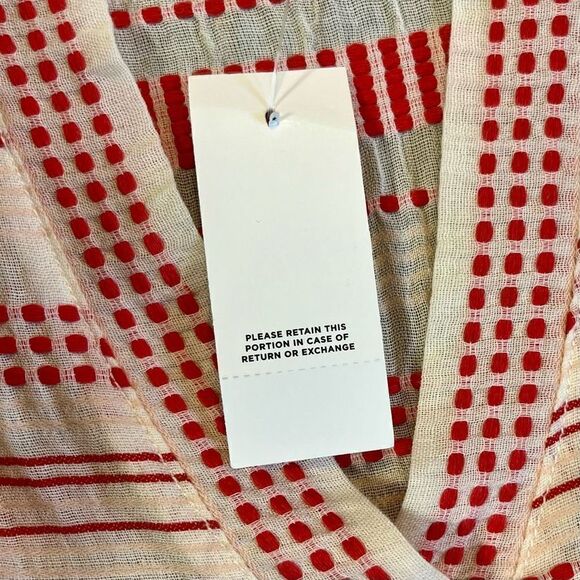 NWT Lou & Grey Red Vastra Dobby Stripe Pullover V-neck Tunic Small - Picture 9 of 10
